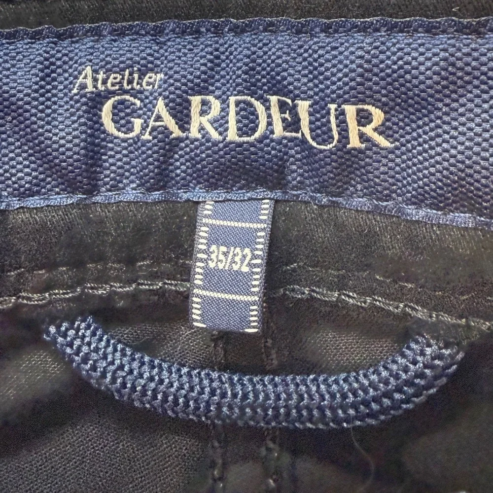 Atelier Gardeur Nevio 2 Regular Fit Mens Pants Black Size 35/28 Cotton Blend